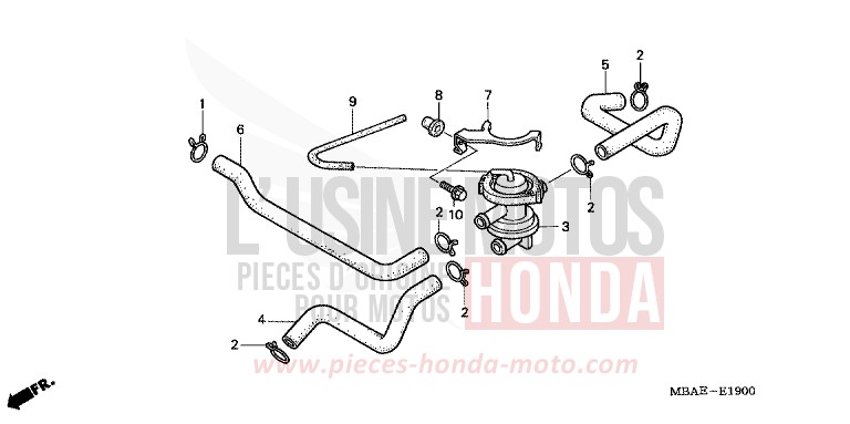 SOUPAPE D'AIR de Shadow Aero NOIR (NH1X) de 2000